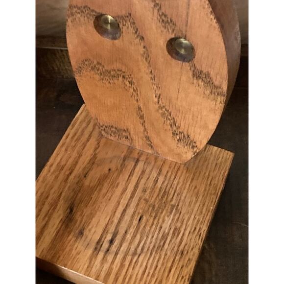 1960's OWL Nightlight And Wooden Bookends - Vintage Owl Set - Picture 4 of 9